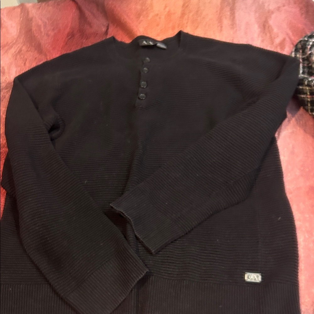 A/X Armani Exchange Black Crewneck Sweater‎